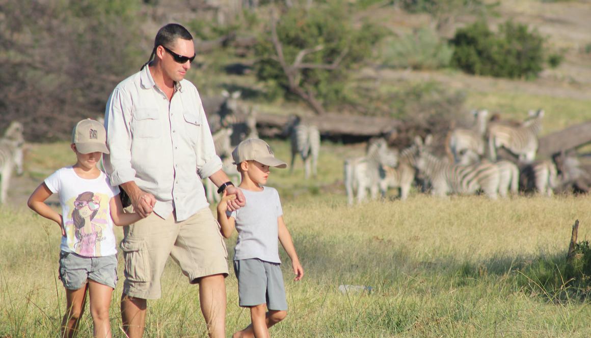 Game walk on a family safari