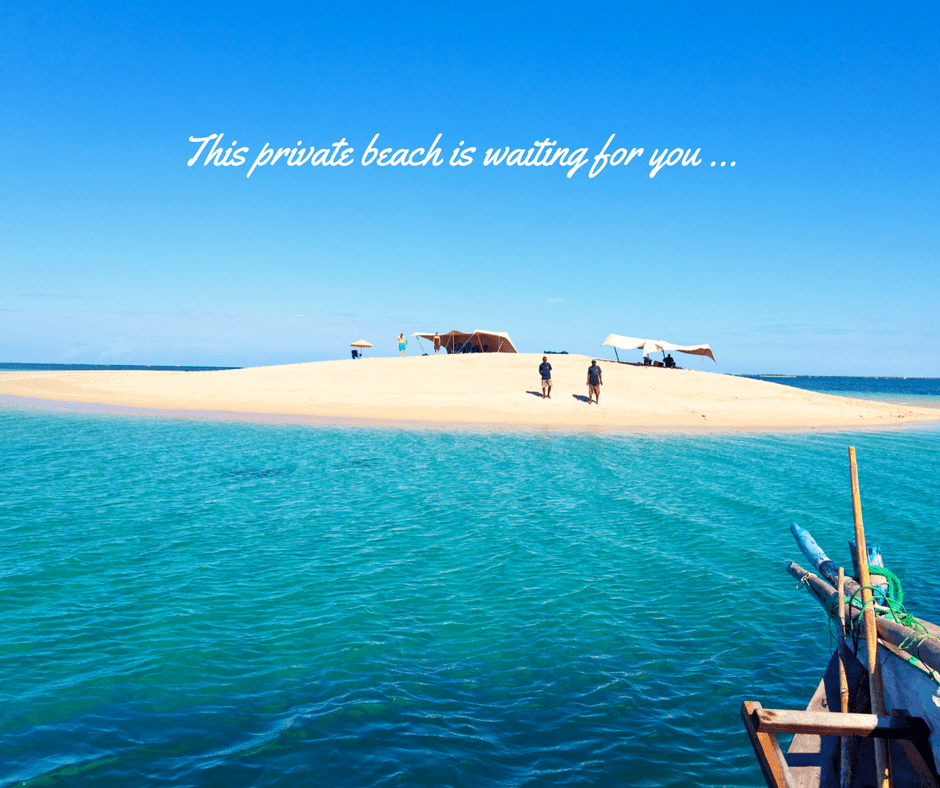 This private beach is waiting for you ....
